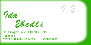 ida ebedli business card